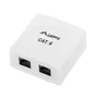 LANBERG OU6-0002-W Caja de tomacorriente RJ-45 2xRJ45 Cat.6 Blanco